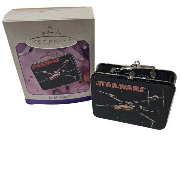 Hallmark Keepsake Star Wars Mini Lunch Box Christmas Tree Ornament 1998 with Box - Picture 2 of 11
